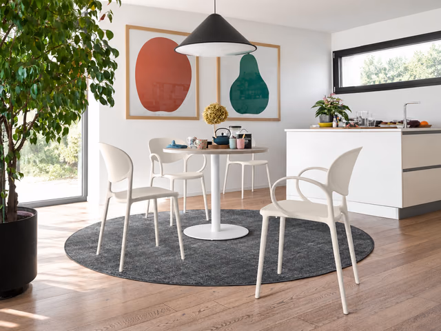 Abby Armchair, Solid Back by Connubia