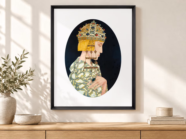 Costanza D’Altavilla Lithograph by Natuzzi Italia