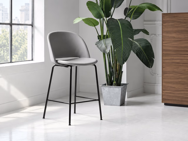 Polo Lined Bar Stool by Bontempi