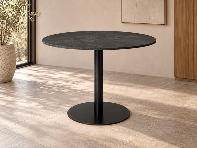 Mater Dining Table — Coffee Waste Black, H 70 cm, Ø 100 cm by Mater