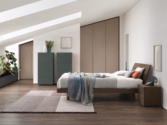 Clio Wooden Bed by Tomasella