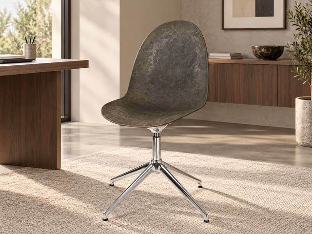 Eternity Swivel Office Chair — Polished Base, Coffee Waste Dark by Mater