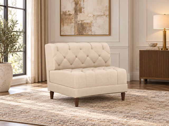 Armless Loveseat by Caracole