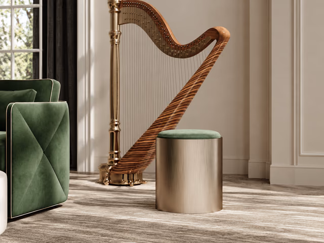 Tau 40 Steel Ottoman by Reflex