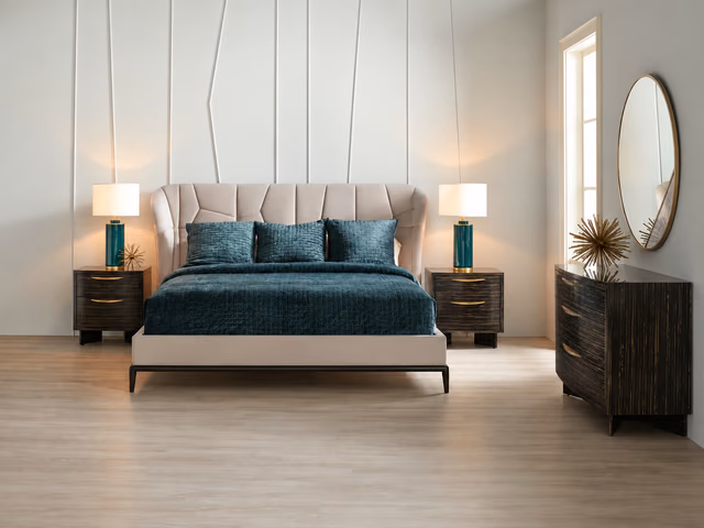 Vector Upholstered Bed by Caracole