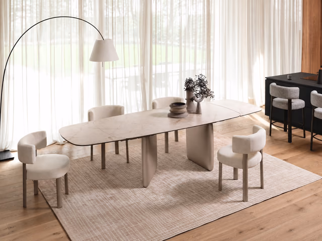 Riverstone Extendable Dining Table CS4167-SG-165 by Calligaris
