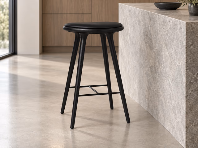 High Stool — Black Stained Oak, 74 cm by Mater