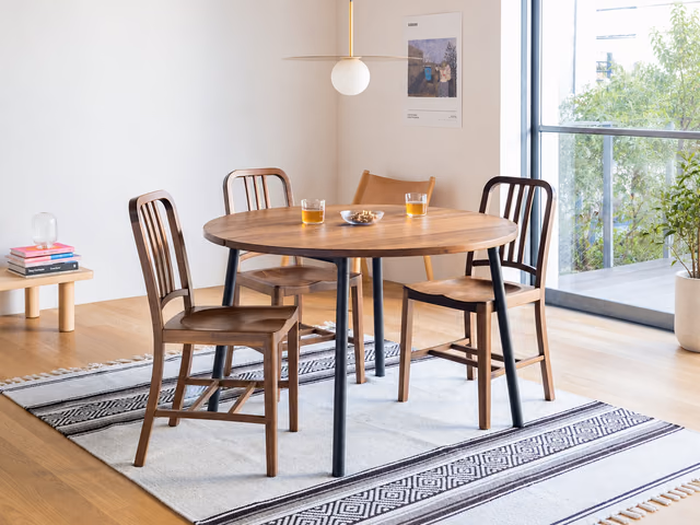 Navy Wood Chair by Emeco