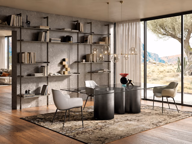 Papel Glass Dining Table by Cattelan Italia