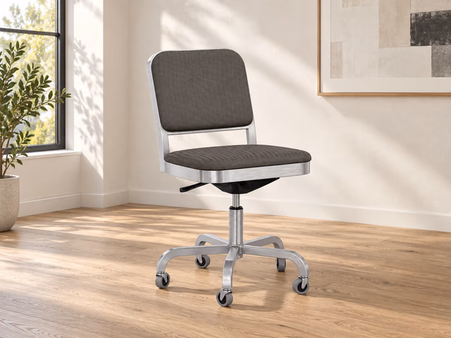 Navy Officer Swivel Chair by Emeco