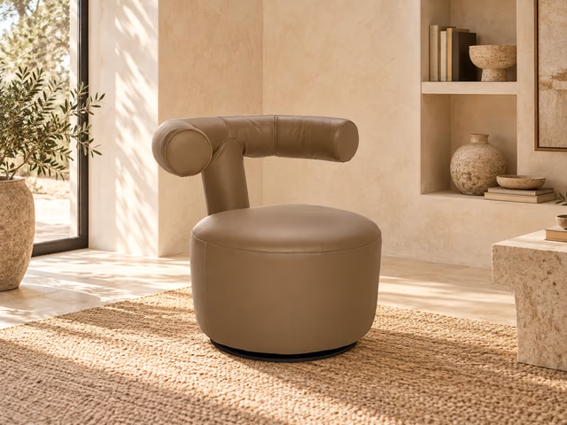Baya Swivel Armchair by Natuzzi Italia