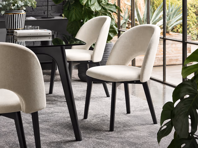 Tuka Mid Hole Chair, Wooden Legs by Connubia