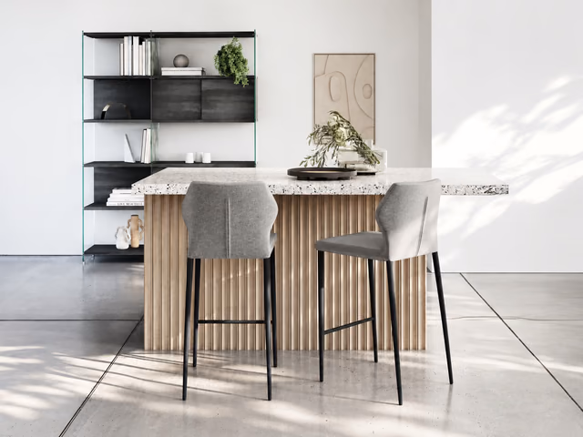 Angle Kitchen Counter Stool by Peressini Casa