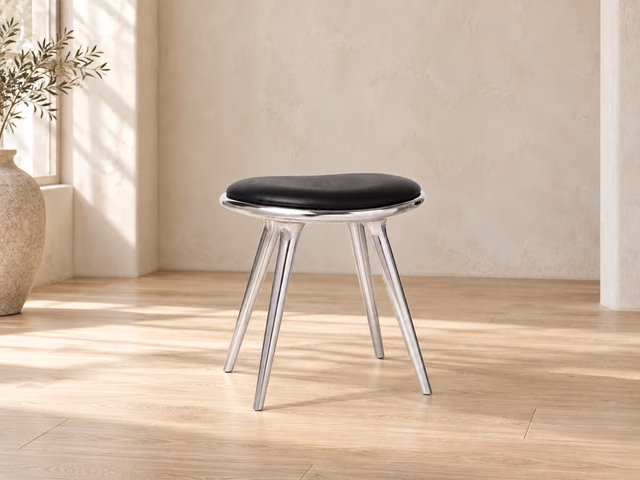 Low Stool — Upcycled Aluminum, 47 cm by Mater