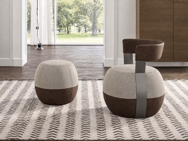 Barrique Armchair and Ottoman by Tomasella