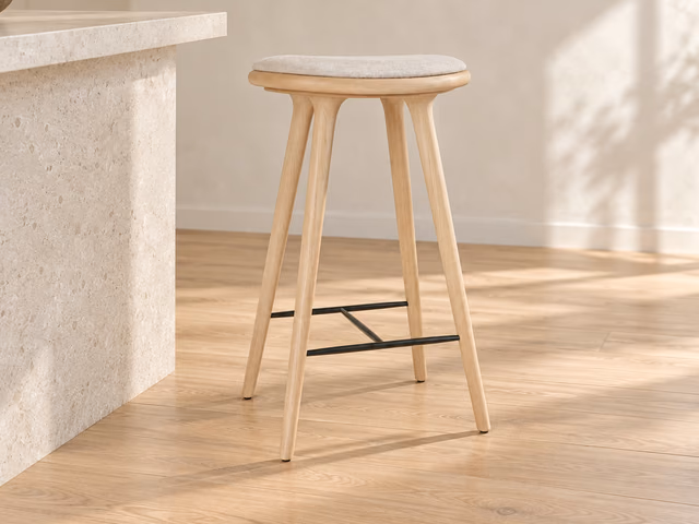 High Stool — Matt Oak with Clay 0012, 74 cm by Mater