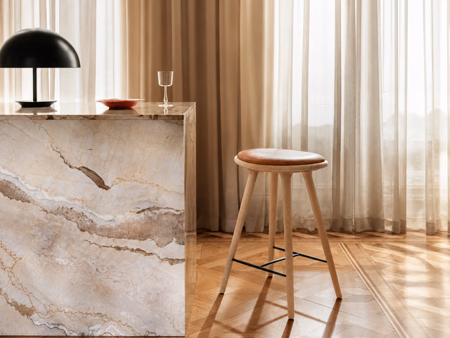High Stool — Soaped Oak, 74 cm by Mater