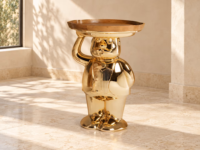 Ambrogio Chrome Side Table by Slide