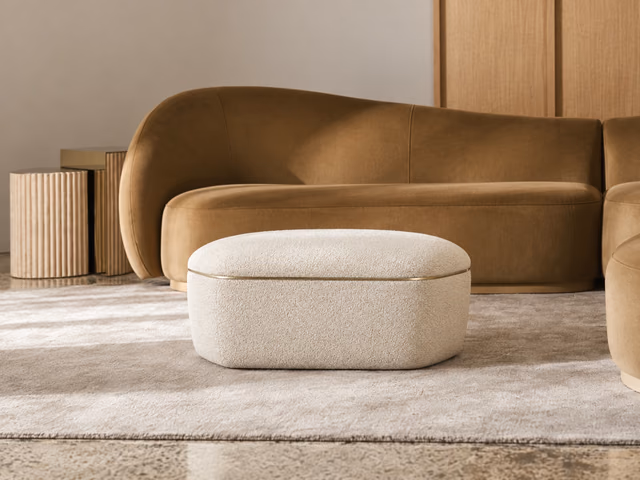 Serir Small Storage Ottoman by Caracole