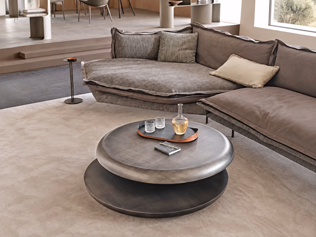 Yo-Yo Brushed Coffee Table by Cattelan Italia