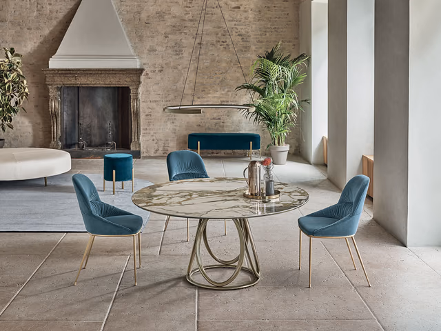 Louis Round Dining Table by Bontempi