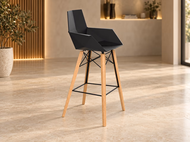 Faz Wood Stool by Vondom