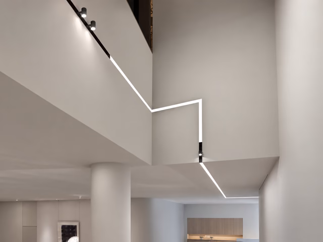 The Running Magnet Recessed Track by Flos