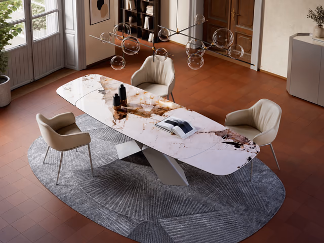Tyron Keramik Drive Extendable Dining Table by Cattelan Italia