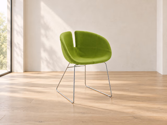Fjord Armchair, Sled Base by Moroso