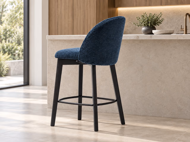 Tuka Mid Counter Stool, Wooden Legs by Connubia