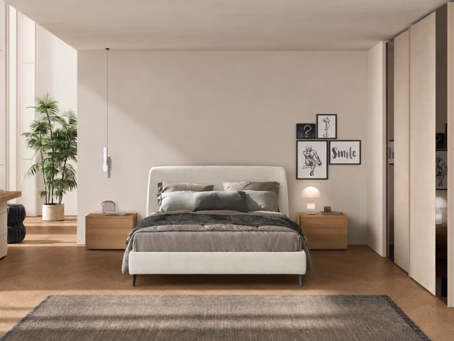 Dalia Upholstered Bed by Tomasella