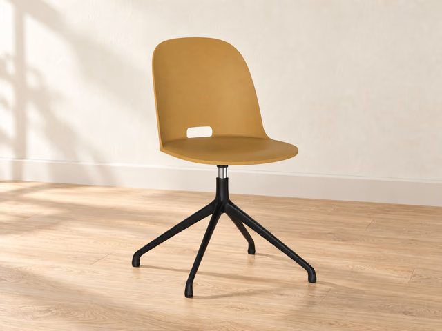 Alfi Work Swivel Chair with Glides by Emeco