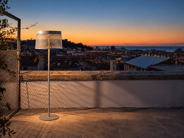 Twiggy Grid Outdoor Lettura Floor Lamp by Foscarini