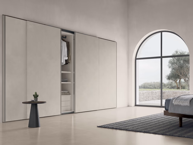 Groove Sliding-Door Wardrobe by Tomasella