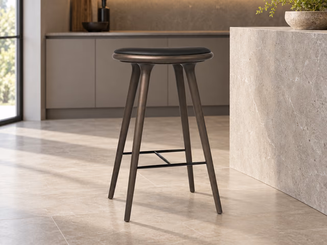 High Stool — Sirka Grey Stained Beech, 74 cm by Mater
