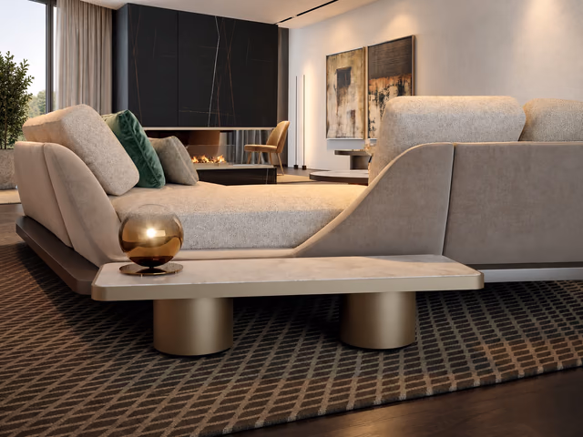 Tau 40 Steel Coffee Table Double Cylinder by Reflex