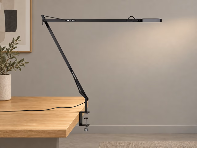 Kelvin LED Clamp Lamp, Black by Flos