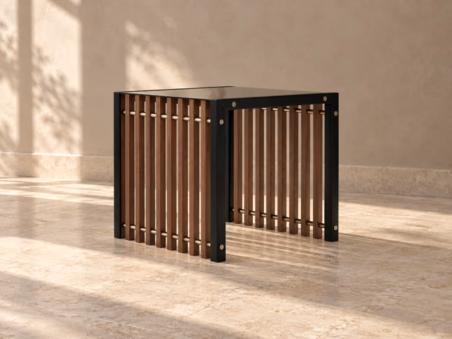 Pinstripe Dark End Table by Caracole