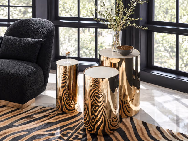 Round About-Tall Side Table by Caracole