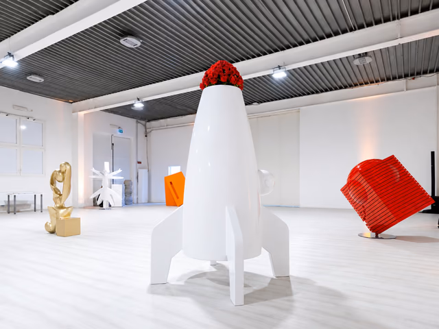 Rocket for Peace Sculpture by Slide