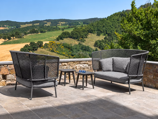 Moon//Alu Love Seat Sofa by Talenti