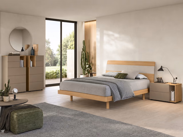 Kevin Wooden Bed by Tomasella