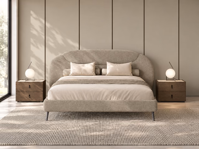 Cocoon Upholstered Bed by Tomasella