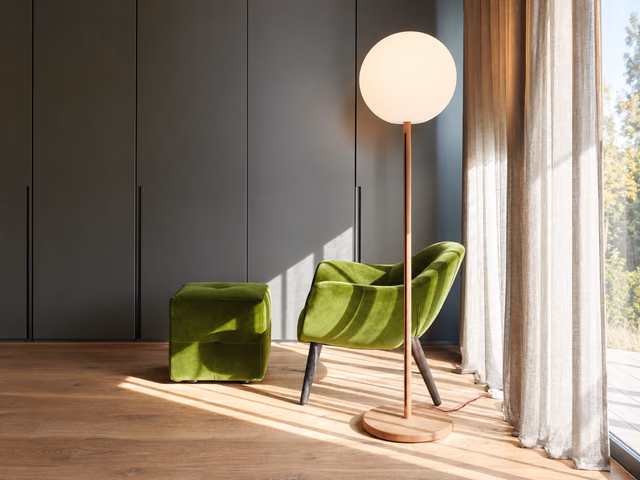 Globo Wood Floor Lamp by Slide