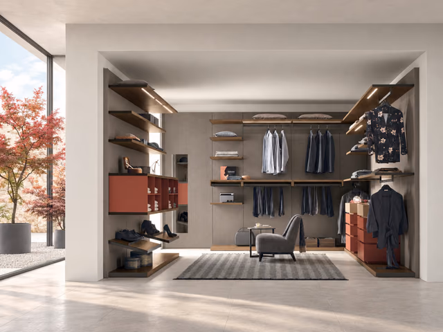 Pratico Walk-In Closet PR101 + PR102 by Tomasella