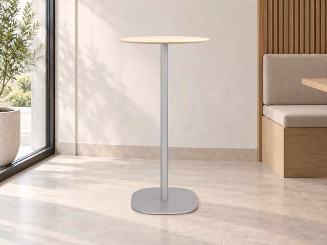 2 Inch Flat Base Bar Table, Round by Emeco