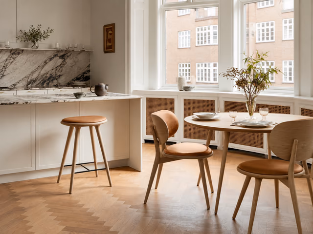 High Stool — Matt Oak, 69 cm by Mater