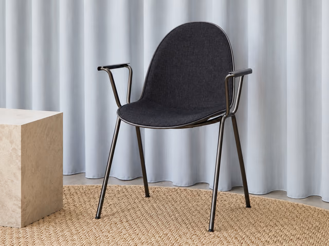 Eternity Armchair — Full Front Upholstered, Coffee Waste Black by Mater