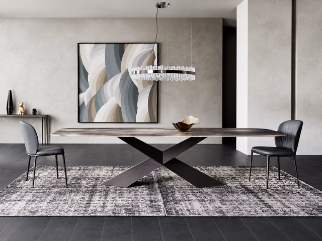 Tyron Crystalart Dining Table by Cattelan Italia