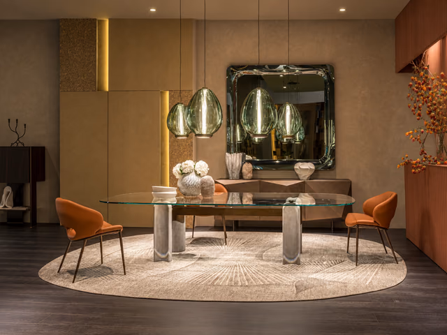 Bilbao Glass Dining Table by Cattelan Italia